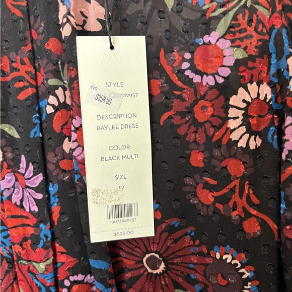 Veronica Beard Floral Long Sleeve Black Raylee Dress Women’s Size 10 New - Picture 5 of 11